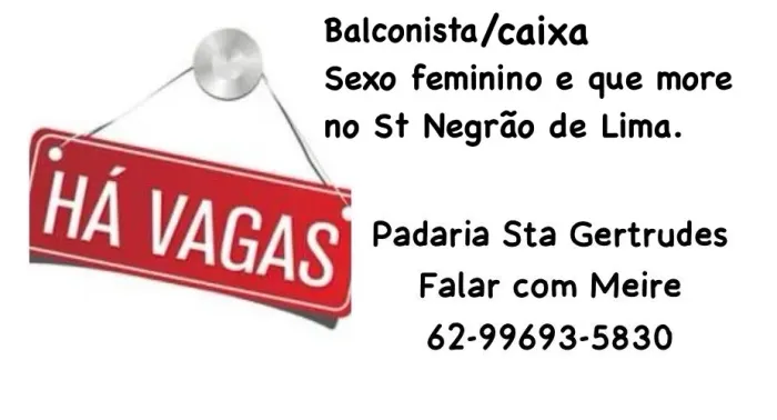 Balconista - padaria