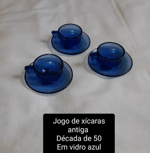 Jogo de xícaras antigas, década de 50