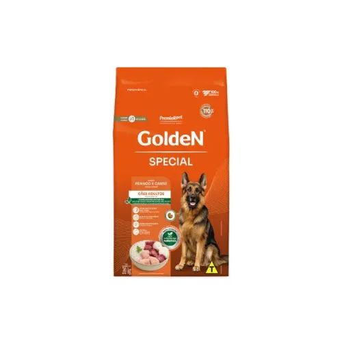 Ração Premier Pet Golden Special Cães Adultos Sabor Frango e Carne