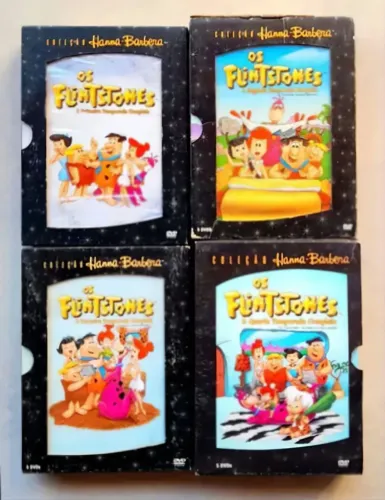 DVD COLEÇÃO COMPLETA OS FLINTSTONES 19 DVDs TODAS AS TEMPORADAS 1 a 4 LEGENDADO E DUBLADO