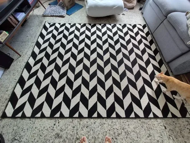 Tapete Sarja 2,00m x 2,50m Black and White - Trio