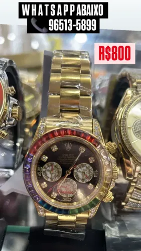 Relógio Rolex Daytona Automático Rainbow - Multifuncional 