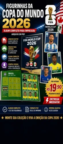 Todas as figurinhas completas em PDF para imprimir 