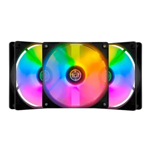 Kit Ventoinhas TGT Striker, Rainbow, 3x120mm, Novo, Lacrado