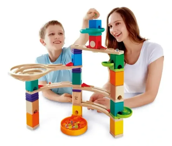 Hape Corrida De Bolinhas Quadrilla 44 Peças Xalingo Brinquedo de madeira Stem