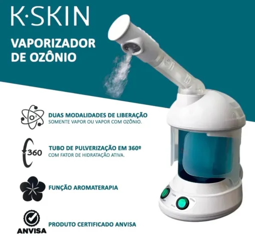Vendo Vaporizador Facial Portátil com Ozônio Vapor para Limpeza de Pele K.SKIN