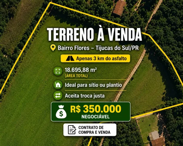 Vende-se terreno em Tijucas do Sul PR