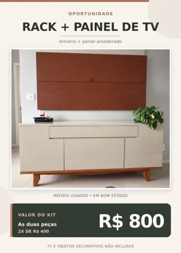 Rack + Painel de TV