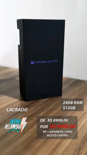 [LACRADO] Motorola Signature 24GB 512GB 6.8", o mais TOP (Aceito Cartão)