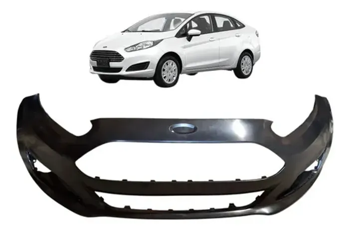 Parachoque Dianteiro New Fiesta Sedan 2014 A 2016 Preto