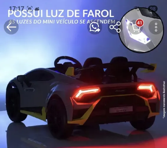 CARRINHO ELÉTRICO Lamborghini