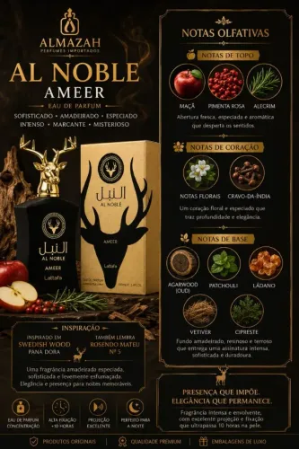 Perfume Árabe Original Lattafa Ameer - Lacrado<br>? Original, lacrado e pronto para entrega!