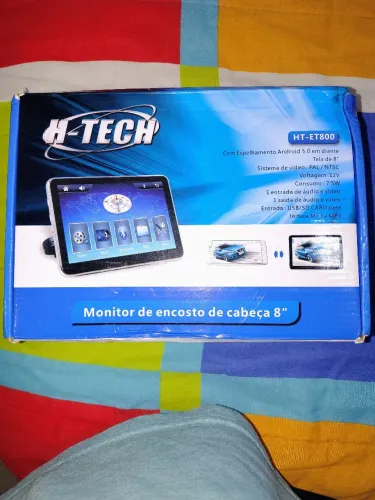 Monitor / Tela de Encosto de Cabeça H-TECH 8" HT-ET800 Espelhamento Android