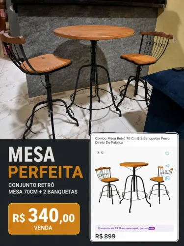 Mesa com 4 cadeiras