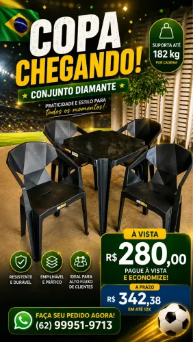 Mesa cadeira conjunto de plastico