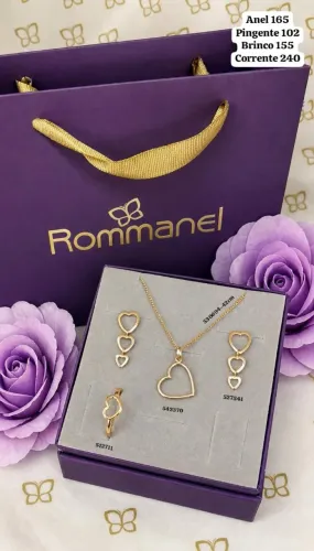 Conjunto de semi jóias Rommanel 