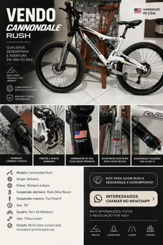 Bicicleta cannondale aro 26 pouco usada