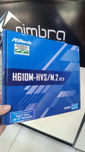 Placa Mãe ASRock H610M-HVS/M.2 R2.0 DDR4 LGA1700 Micro ATX Intel Instalamos Loja Coimbra