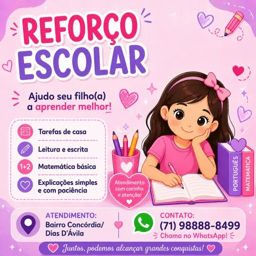 Reforço Escolar Infantil em Dias D'Ávila