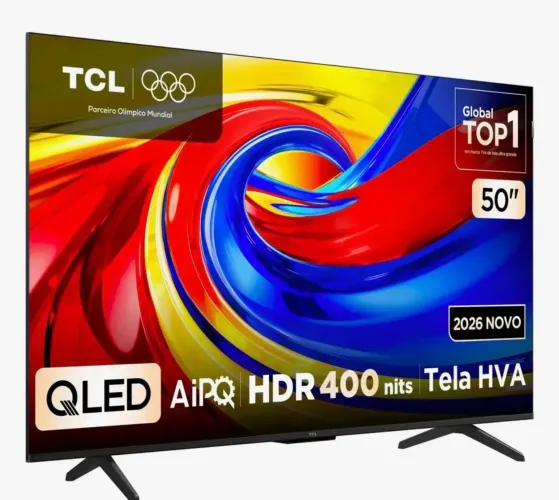 TV 50 Polegadas 4k Qled TCL nova