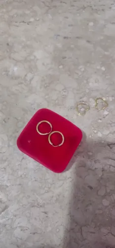 Duas argolinha de ouro 18k grossa