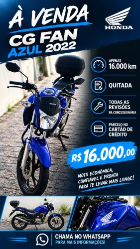 Moto CG Fan 160cc Azul 2022