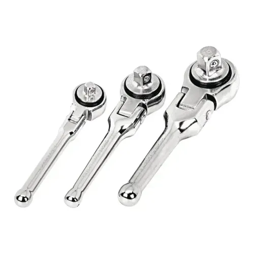 CHAVE CATRACA COM CABEÇA FLEXIVEL 3/8", COM ADAPTADOR PARA BITS DE 1/4"
