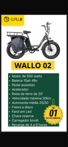 BICICLETA ELÉTRICA WALLP 2 NOVA OK