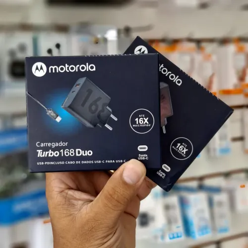 Carregador Motorola 168w tipo C turbo power - entrega em slz e região