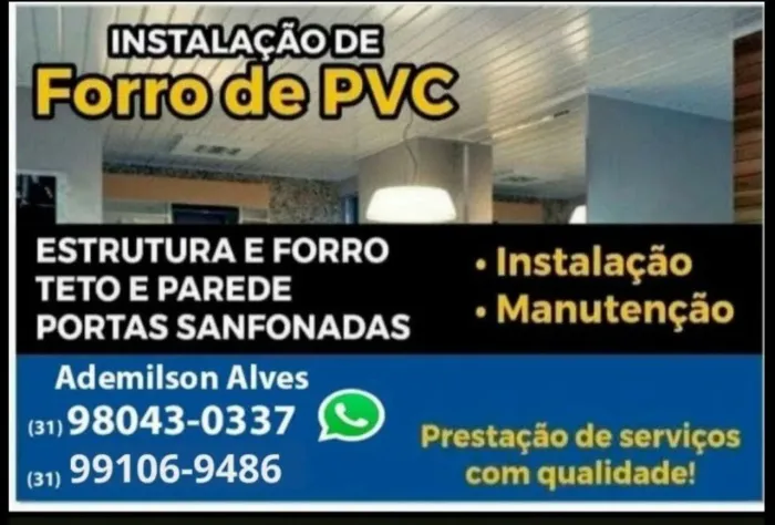 Instalação de forro de pvc