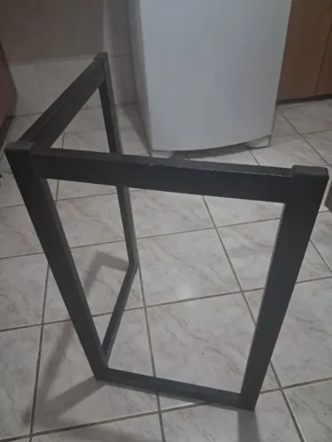 2 Cavaletes de Aço até 60kg 70x42x42cm Preto Tubline