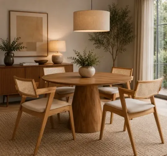 Conjunto de Jantar Aurora Redondo 4 Lugares