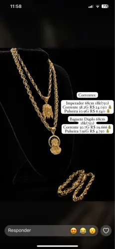 Corrente de ouro imperador 18k (750)