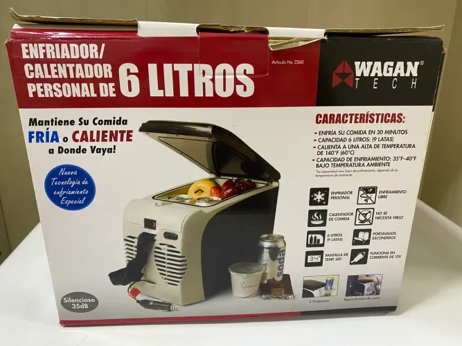 Mini geladeira portátil - Cooler Elétrico - Refrigerador / aquecedor pessoal Wagan Tech