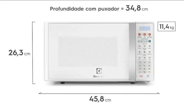 Micro-ondas Branco Electrolux 20L 220v