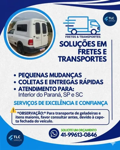 Frete e Coleta em Curitiba - Saveiro 2022 (Carga Protegida) ?