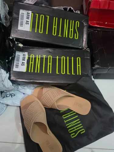 Rasteira Santa Lolla Transpasse Bege 36