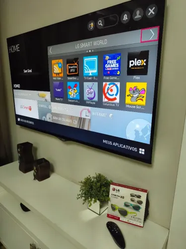 Tv LG SMART 4K 3D 49 controle Magic