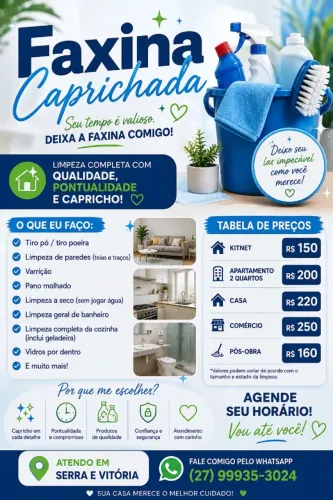 Faxineira com referência