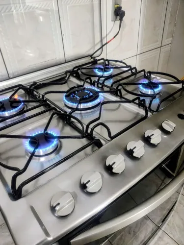 FOGÃO ELECTROLUX TRIPLA CHAMA INOX GRILL NO FORNO 