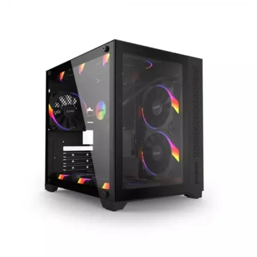 GABINETE GAMER FORCEFIELD BLACK VULCAN MATX (FANS NÃO INCLUSAS) NOVO LACRADO!!