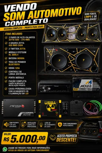 Som automotivo full zetta