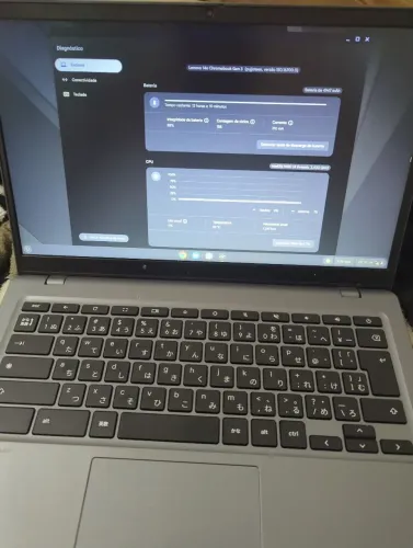 Chromebook Lenovo 14e 3 Gen. Intel N100 3,4GHz; 4GB RAM, Slot 5G + eSIM. Atualiza até 2033