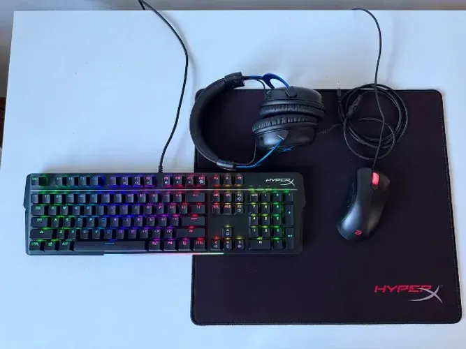 Kit Gamer com Mouse Teclado Headset e Mousepad