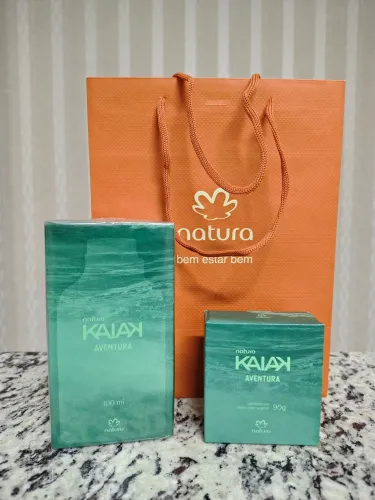 Kit Desodorante Colônia Kaiak Aventura Masculino 100ml + Sabonete em barra Natura
