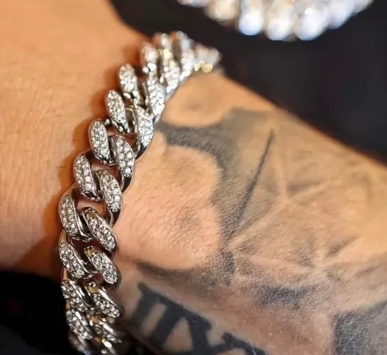 Pulseira cravejada masculina 