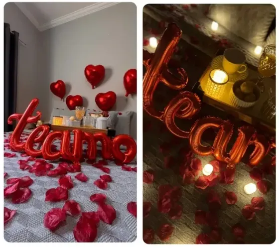 Balão Frase Te Amo metalizado decoração namorados surpresa romântica