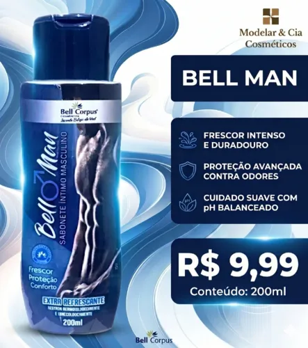 Sabonete Íntimo Masculino Bell Man Bell Corpus: Frescor e Proteção Diária