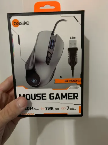 Mouse Gamer Basike Ba-MOU341 7.2K DPI RGB - Novo Na Caixa