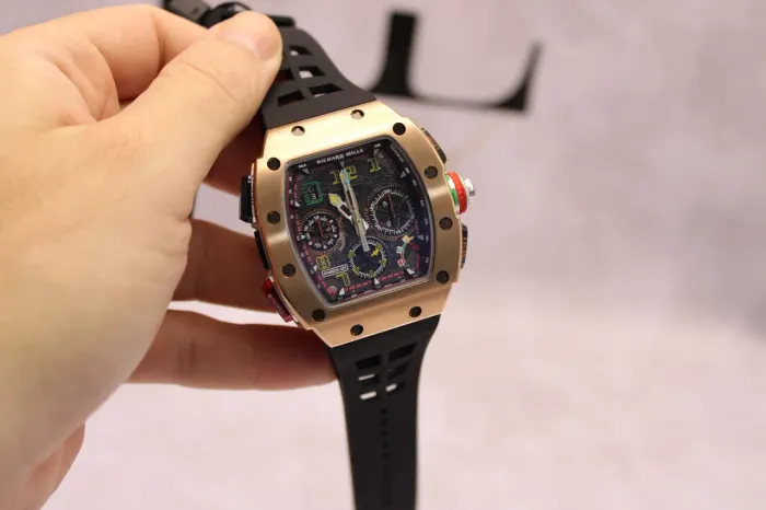 Relógio Masculino Richard Mille Cronógrafo Quartzo 50 mm Borracha Preta
